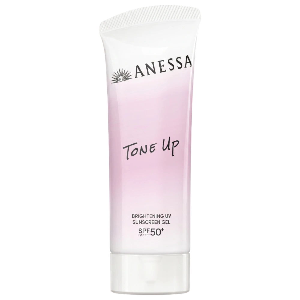Солнцезащитный осветляющий гель для лица и тела «ANESSA Brightening UV Sunscreen Gel NA (Tone Up) SPF50+ PA++++», 90 г.