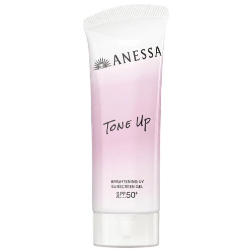 Бет пен денеге арналған күннен қорғайтын ағартатын гель «ANESSA Brightening UV Sunscreen Gel NA (Tone Up) SPF50+ PA++++», 90 г.