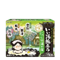 Лечебная соль для ванны с горячих источников Японии "Iiyu Tabidachi Nagomi Nigori Yu no Yado", 12 шт.