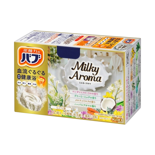 Көмірқышқыл газымен емдік ванна тұзы "Milky Aroma", 12 дана.