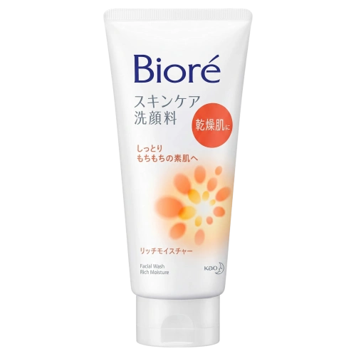 Терең ылғалдандыратын тазартушы бет жууға арналған көбігі "Biore - Rich Moisture", 130 г