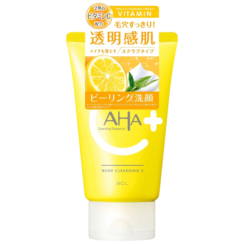 Скраб-пенка для умывания 3 в 1 с AHA и витамином C «Cleansing Research Wash Cleansing C» BCL, 120 г