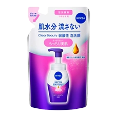 Слабокислотная пенка для умывания лица (упругость и гладкость) "Nivea Clear Beauty Foaming Face Wash", 130 мл (Сменный блок)