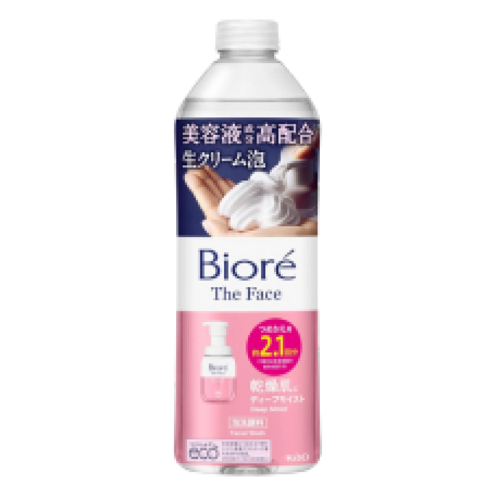 Пенка для умывания для сухой кожи, интенсивное увлажнение "Biore The Face - Deep Moist", 340 мл. (Сменный блок)