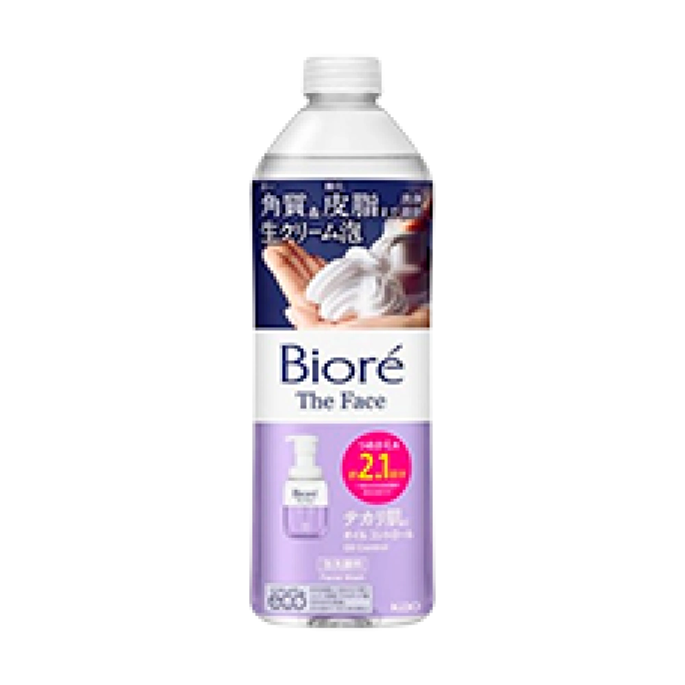 Очищающая пенка для умывания для жирной кожи лица "Biore The Face - Oil Control", 340 мл (Сменный блок)
