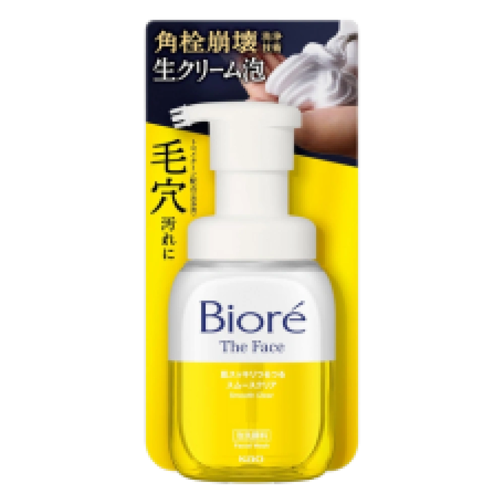 Пенка для умывания от черных точек и для гладкой кожи "Biore The Face - Smooth Clear" , 200 мл.