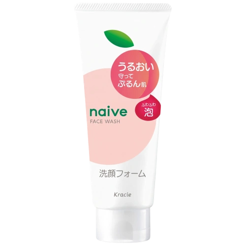Шабдалы жапырағының сығындысы бар ылғалдандыратын «Naive Facial Wash Moisture» Kracie бет жуу көбігі, 120 г