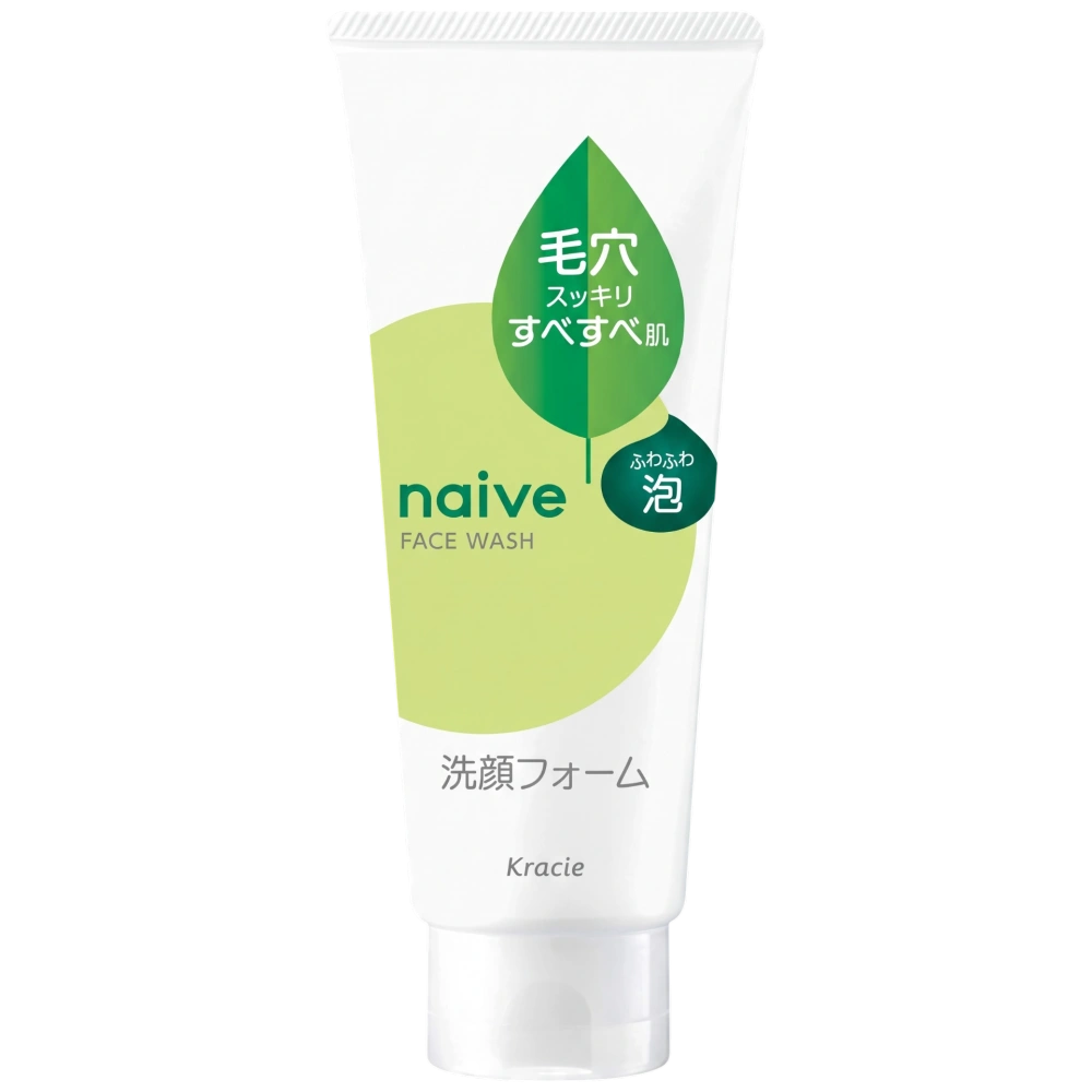 Пенка для умывания с экстрактом листьев чая для очищения пор «Naive Facial Wash Foam Pore Clear» Kracie, 120 г