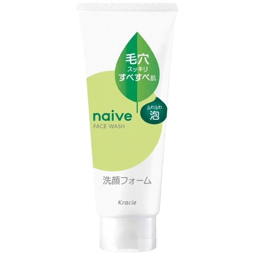 Шай жапырағы сығындысы бар, тері тесіктерін тазартуға арналған «Naive Facial Wash Foam Pore Clear» Kracie бет жуу көбігі, 120 г