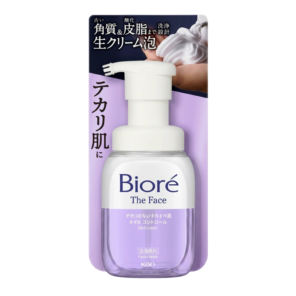 Очищающая пенка для умывания для жирной кожи "Biore The Face - Oil Control",  200 мл.