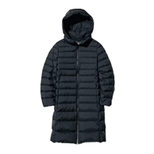 «Ultra Light Down Long Coat» пальтосы (қара), өлшемі L (86–92 см)