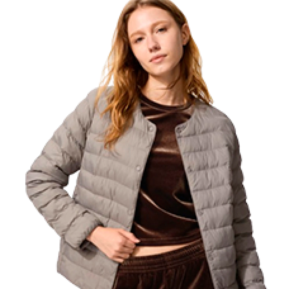 Компактная женская куртка "Puff Tech" Compact Jacket, GREY (серый).