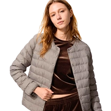 Компактная женская куртка "Puff Tech" Compact Jacket, GREY (серый).