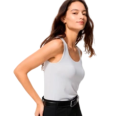 Майка женская гладкая Airism Bra Tank top, Grey (серый)