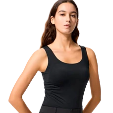Майка женская гладкая Airism Bra Tank top,  Black (черный)