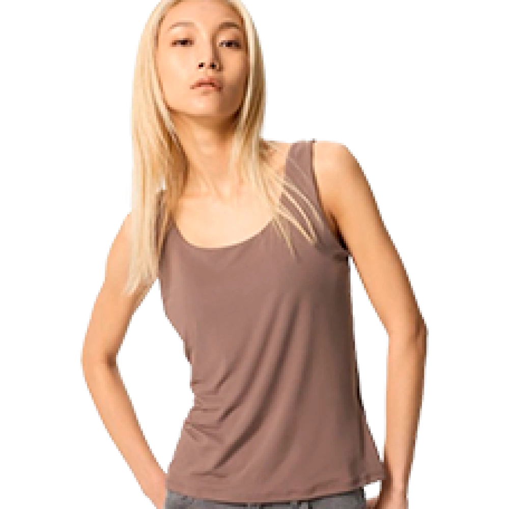 Майка женская гладкая Airism Bra Tank top, Brown (коричневый)