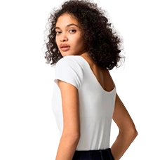 Женская футболка бра с открытой спиной AIRism Cotton Low Back Bra Tank top, White (Белый)