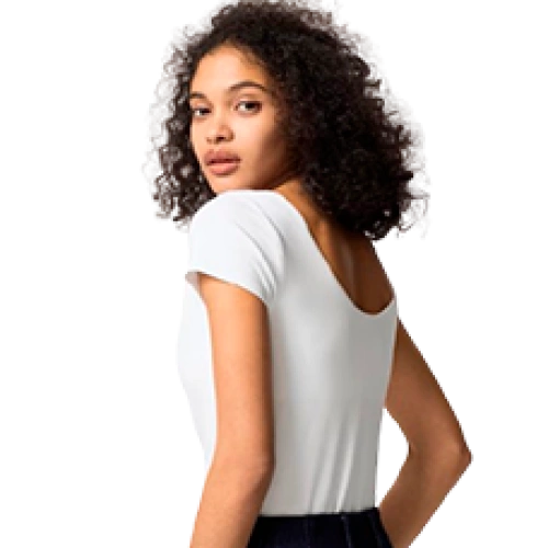 Әйелдерге арналған ашық арқалы футболка бра AIRism Cotton Low Back Bra Tank top, White (Ақ)