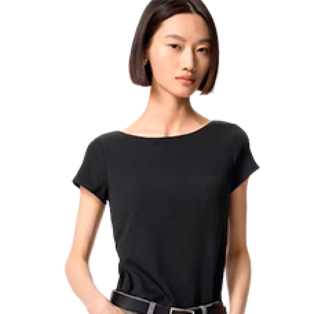 Женская футболка бра с открытой спиной AIRism Cotton Low Back Bra Tank top, Black (Черный), Размер: М (80-86см)