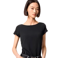 Женская футболка бра с открытой спиной AIRism Cotton Low Back Bra Tank top, Black (Черный), Размер: М (80-86см)