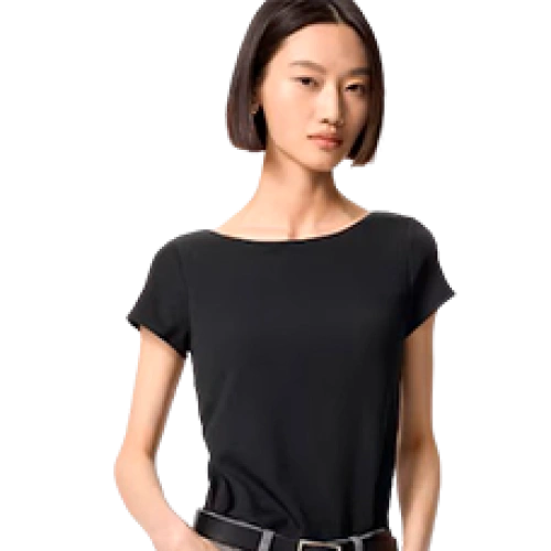 Әйелдерге арналған ашық арқалы футболка бра AIRism Cotton Low Back Bra Tank top, Black (Қара), Өлшемі: M (80–86 см)