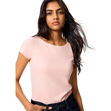 Женская футболка бра с открытой спиной AIRism Cotton Low Back Bra Tank top, Pink (Розовый)