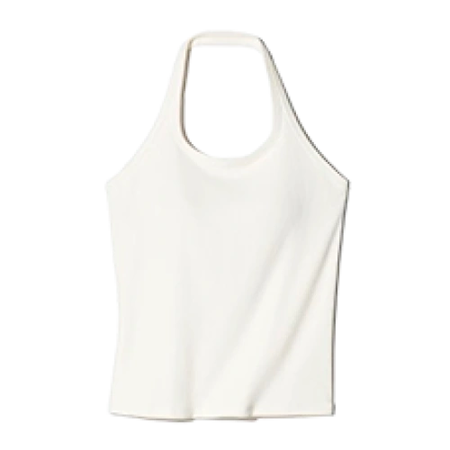 Әйелдерге арналған ашық арқалы топ‑бра AIRism Cotton Open Back Halter Bra Top, White (Ақ)