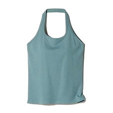 Женский топ бра с открытой спиной AIRism Cotton Open Back Halter Bra Top, Green (зеленый)