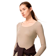 Теплая футболка-лонгслив с бра Uniqlo Bra top размер: M, Color: BEIGE (бежевый)