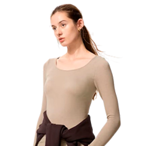 Жылы футболка-лонгслив брамен Uniqlo Bra top өлшемі: M, Color: BEIGE (бежевый)