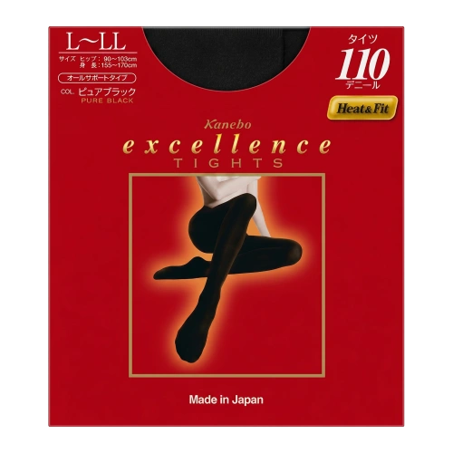 Excellence колготкалары, Pure Black, 110 den, L - LL