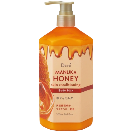 Манука балымен денеге арналған ылғалдандыратын сүт Deve Manuka Honey Body Milk, Kumano Yushi, 500 мл