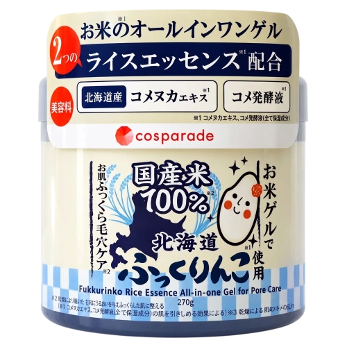 Тесіктерді күтетін күріш гелі 4-і 1-де «Fukkurinko Rice Essence All-in-one Gel» cosparade, 270 г