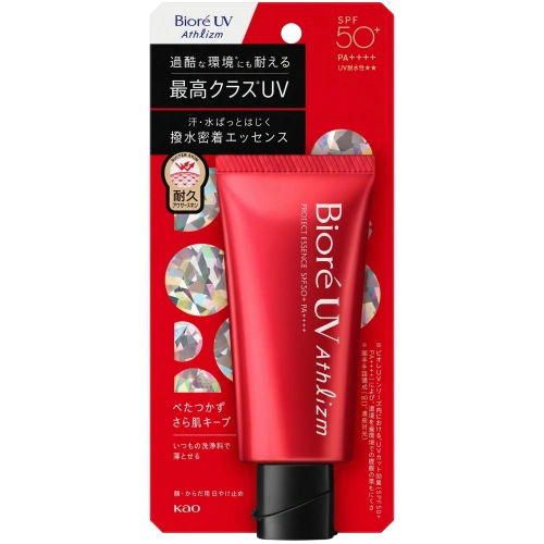 Бет пен денеге арналған күннен қорғайтын эссенция “Biore UV Athlizm Protect Essence” SPF50+ PA++++, KAO, 70 г