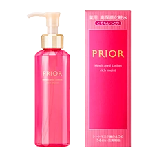 Лечебный интенсивно-увлажняющий лосьон с эффектом тканевой маски для увлажнения и упругости возрастной кожи "PRIOR Medicated Lotion Rich Moist" Shiseido, 160 мл