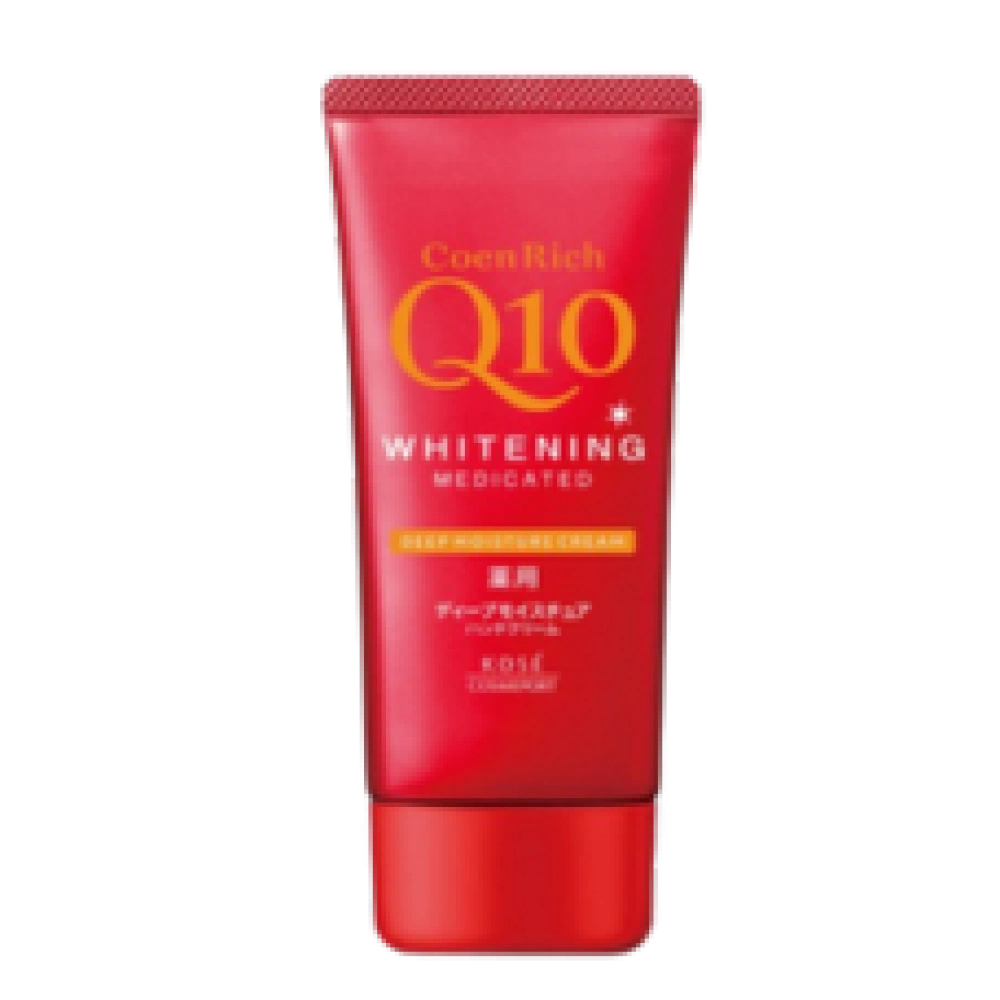 Лечебный отбеливающий крем для рук с коэнзимом Q10 - Глубокое увлажнение "CoenRich Q10 Whitening Medicated Deep Moisture Cream", 80 гр (без запаха)