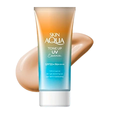 Солнцезащитная эссенция с эффектом выравнивания тона кожи “Skin Aqua Tone Up UV Essence Latte Beige SPF50+ PA++++”, 80 г.