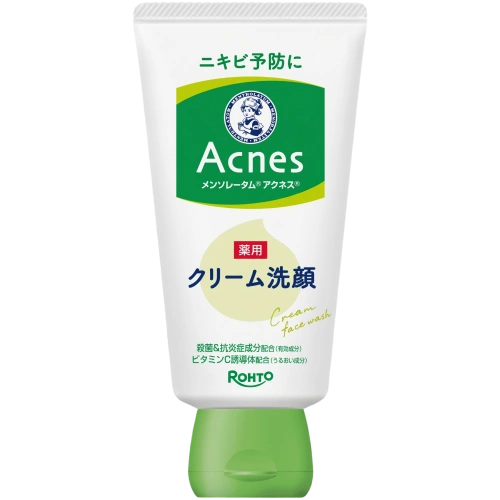Акнеге және майлы жылтырға қарсы жуу кремі «Mentholatum Acnes», Rohto, 130 г
