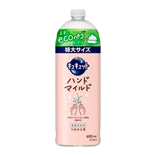 Жидкость для мытья посуды с ароматом ромашки "Kyukyutto Hand Mild Chamomile", 680 мл. (Сменный блок)