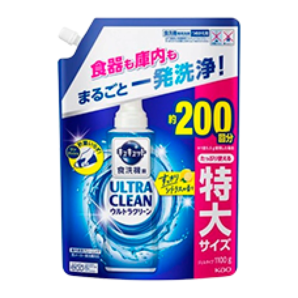 Средство для посудомоечных машин "Kyukyutto Ultra Clean", 1100 гр. (Запасной блок)