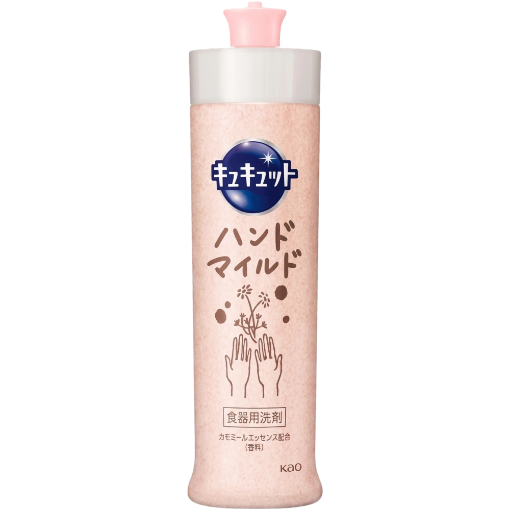 Жидкость для мытья посуды с ароматом ромашки "Kyukyutto Hand Mild Chamomile", 230 мл.