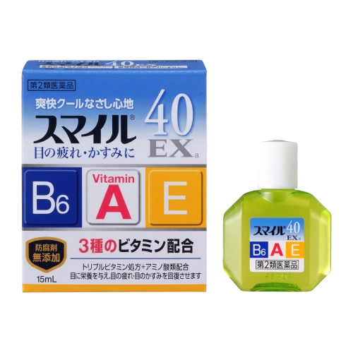 Lion Smile 40 EXa A, E және B6 дәрумендері бар көз тамшылары, 15 мл