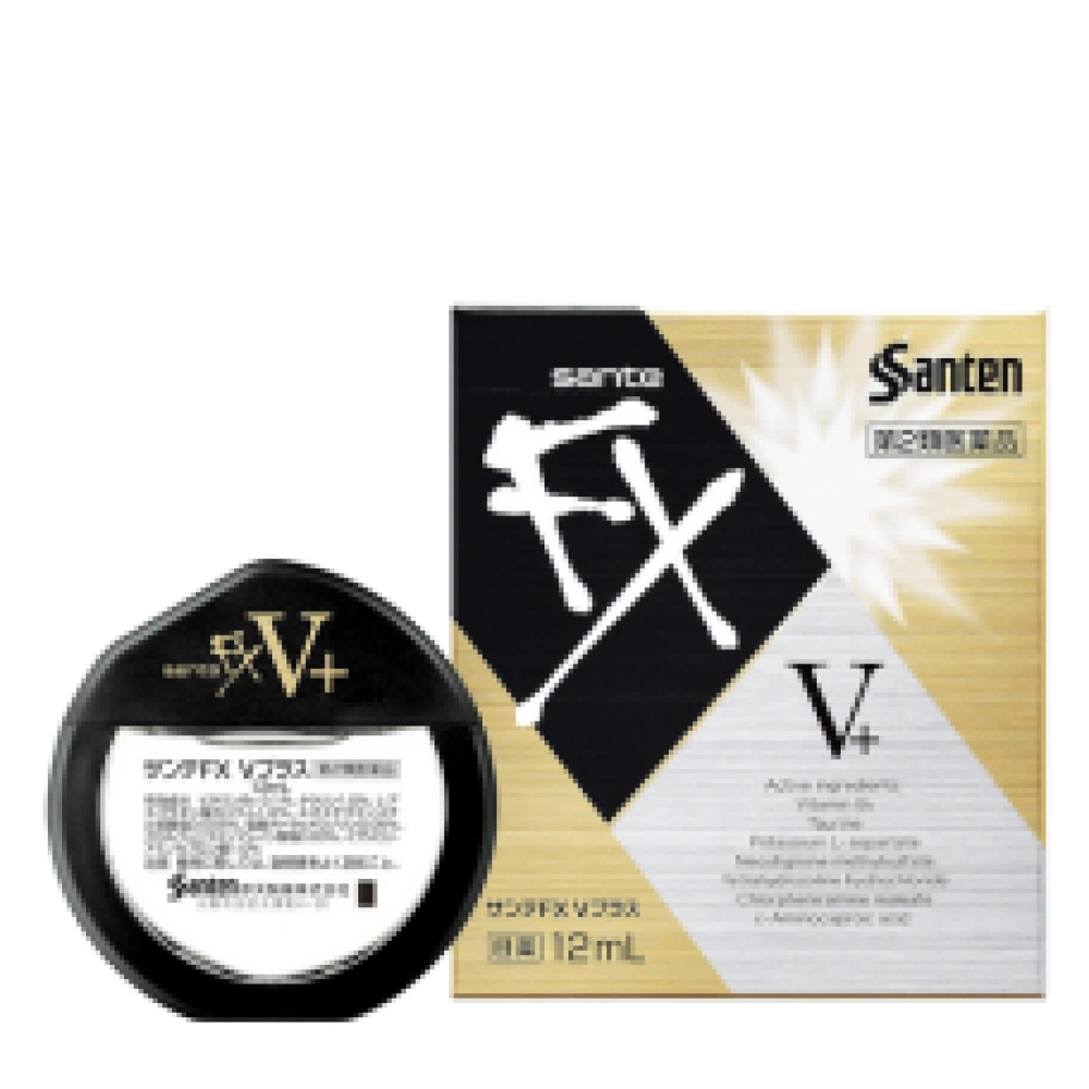 Освежающие глазные капли для уставших и покрасневших глаз «Sante FX V Plus» , 12 мл