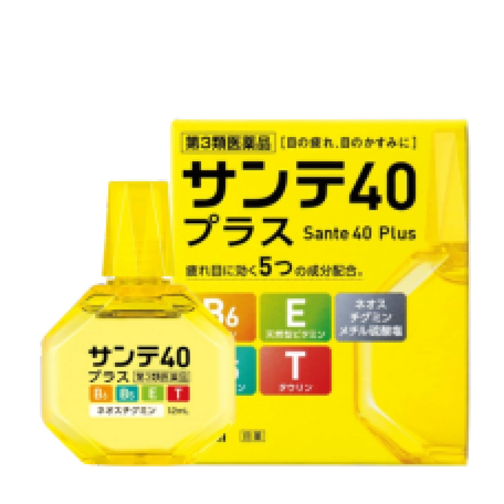 Витаминизированные капли для глаз с витаминами и аминокислотами «Sante 40 Plus» Santen, 12 мл