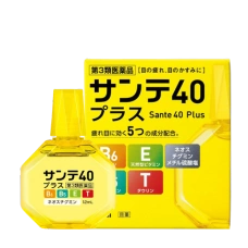 Витаминизированные капли для глаз с витаминами и аминокислотами «Sante 40 Plus» Santen, 12 мл