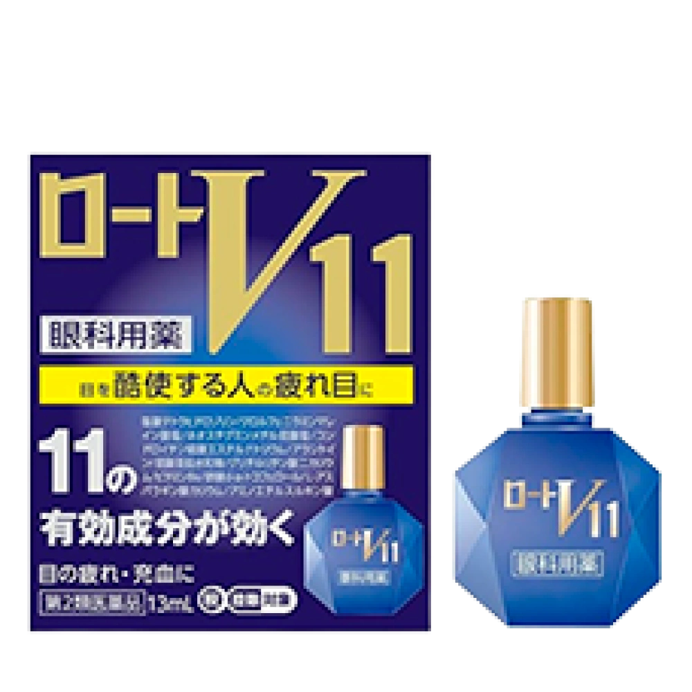 Глазные капли от переутомления глаз с 11 видами  активных ингредиентов "Rohto V11", 13 мл