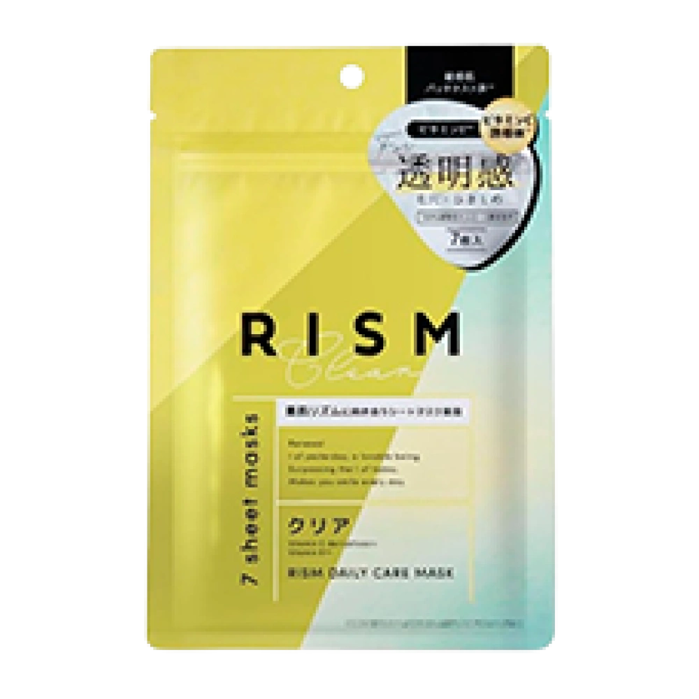 Тканевая маска для лица, сияние и сужение пор "Rism-Clear", 7 шт.