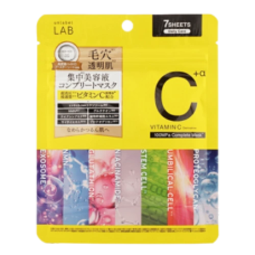 Бетке арналған мата маскасы, құрамында С дәрумені бар "Unlabel Labo V Complete Sheet Mask", 7 дана
