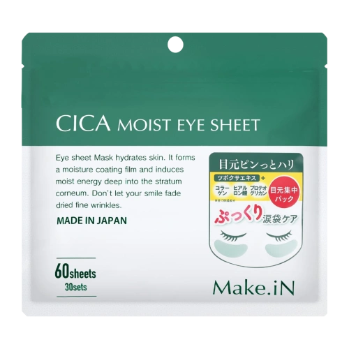 CICA, гиалурон қышқылы және коллагені бар көз патчтары «CICA Moist Eye Sheet» Make.iN, 30 жұп