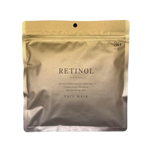 Ретинол мен теңіз эластині бар қартаюға қарсы мата маскалар «RETINOL FACE MASK» CLOISTERS, 30 дана